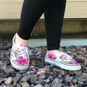 Vans authentic Hawaii flower lace up shoe sneakers